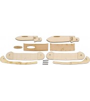 Case Wooden Knife Kit Canoe Small and large spear blades
