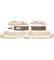 Case Wooden Knife Kit Canoe Small and large spear blades