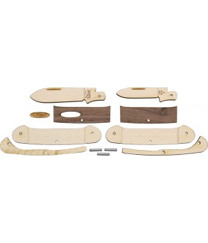 Case Wooden Knife Kit Canoe Small and large spear blades