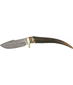 Damascus Stag Grip Hunter