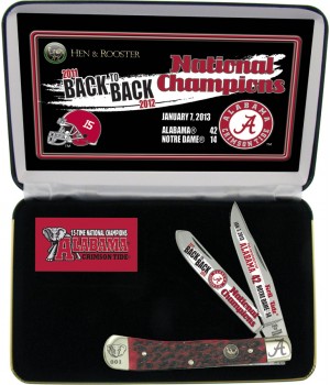 H&R Alabama Crimson Tide 2011 Back To Back 2012 National Champion