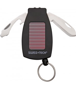 Swiss Tech 5-in-1 Multi-Tool 
with Solar Rechargeable LED Flashlight