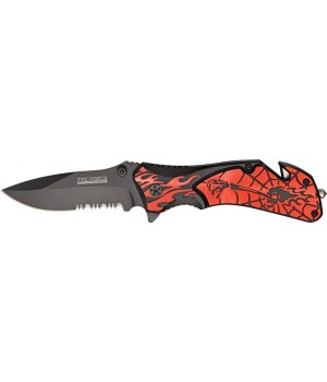 Tac Force Flaming Skull A/O 
Rescue Linerlock