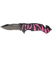 Tac Force Zebra Stripe Rescue linerlock