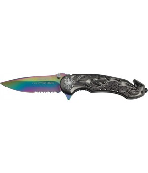 Tac Force Flaming Skull 
Speed Assisted Rescue Linerlock