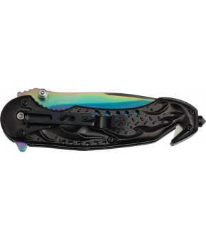 Tac Force Flaming Skull 
Speed Assisted Rescue Linerlock