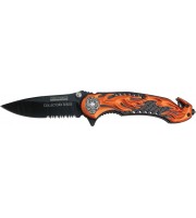 Tac Force Flaming Skull 
Speed Assisted Rescue Linerlock