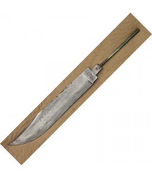 Knife Blade Marbles Damascus Bowie Blade - Factory Second