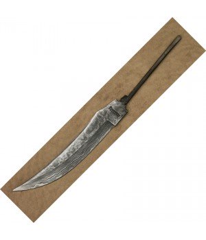 Knife Blade Marbles Damascus Bowie Blade - Factory Second