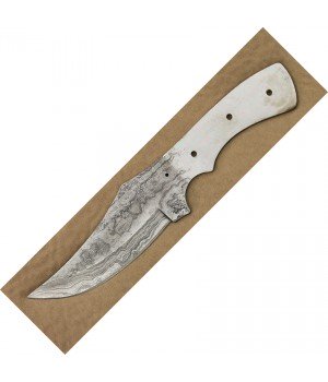 Knife Blade Damascus Bowie Blade - Factory Second