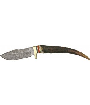 Damascus Stag Grip Hunter