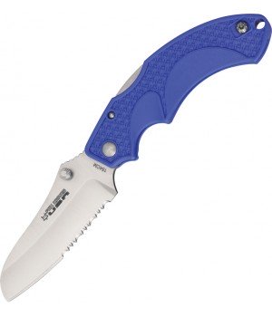 Fox USA Vitale Speeps Foot FRN 
Blue handle lockback partial serrated edge