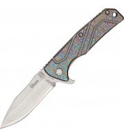 Kizer Takefu VG-10 Damascus and Titanium Folder