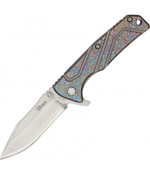 Kizer Takefu VG-10 Damascus and Titanium Folder