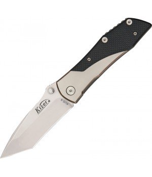 Kizer Titanium Linerlock with AUS-8 Steel Blade and Titanium and Carbon Fiber Handles
