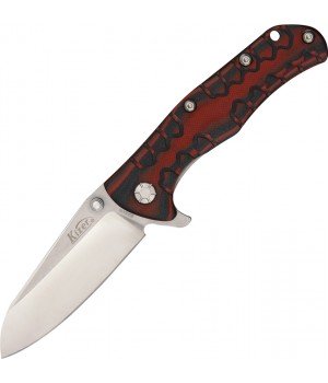 Kizer Titanium Folder
 with Red and Black G-10 handles S35VN Blade