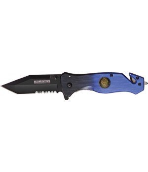 Misc Speed Assisted Two Tone 
Rescue Linerlock - Police. 4 3/4