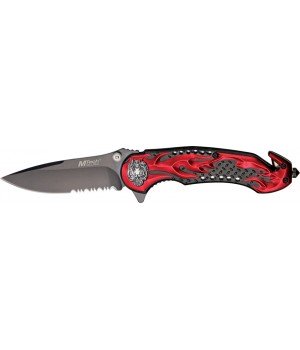 Mtech Flaming Skull rescue linerlock