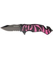 Tac Force Zebra Stripe Rescue linerlock