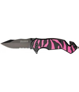 Tac Force Zebra Stripe Rescue linerlock