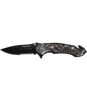 Tac Force Flaming Skull 
Speed Assisted Rescue Linerlock
