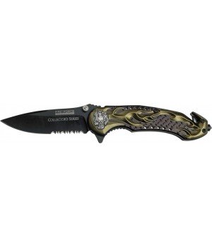 Tac Force Flaming Skull 
Speed Assisted Rescue Linerlock