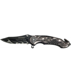 Tac Force Flaming Skull 
Speed Assisted Rescue Linerlock