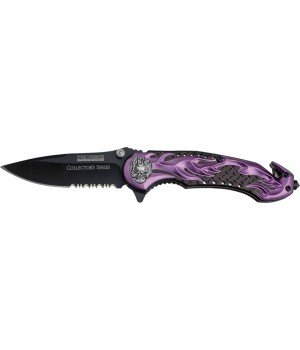 Tac Force Flaming Skull 
Speed Assisted Rescue Linerlock